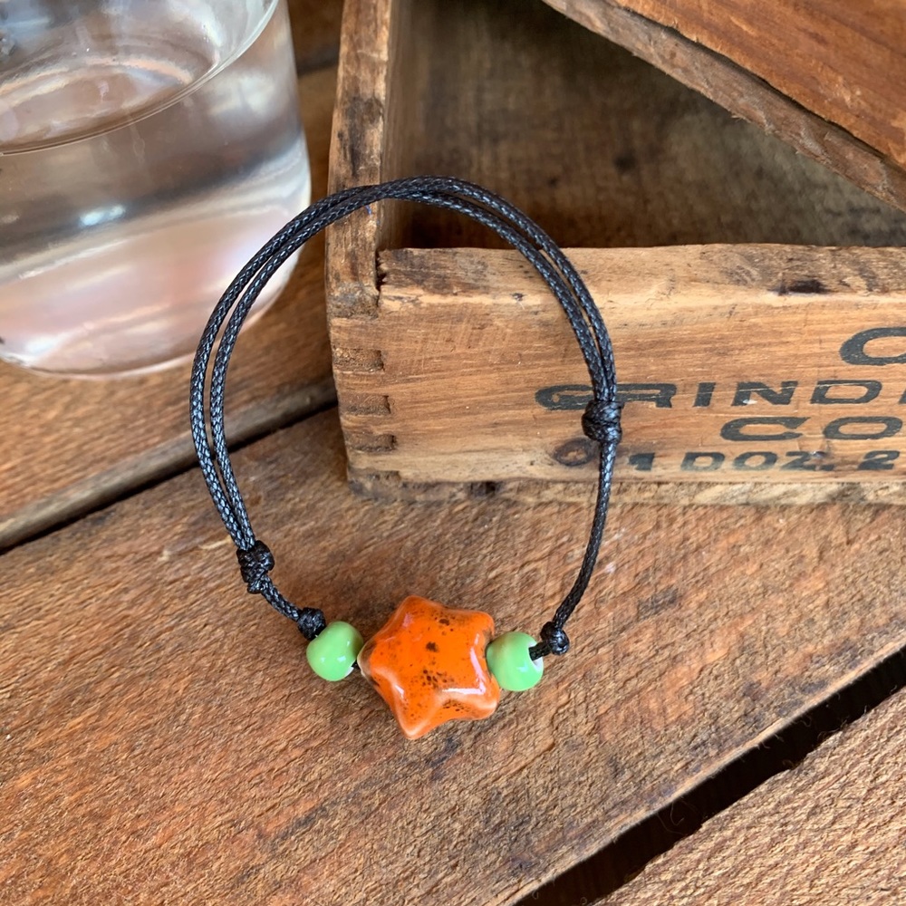 ✨RUSTIC BOHO CERAMIC BEAD STRING ANKLET BR…